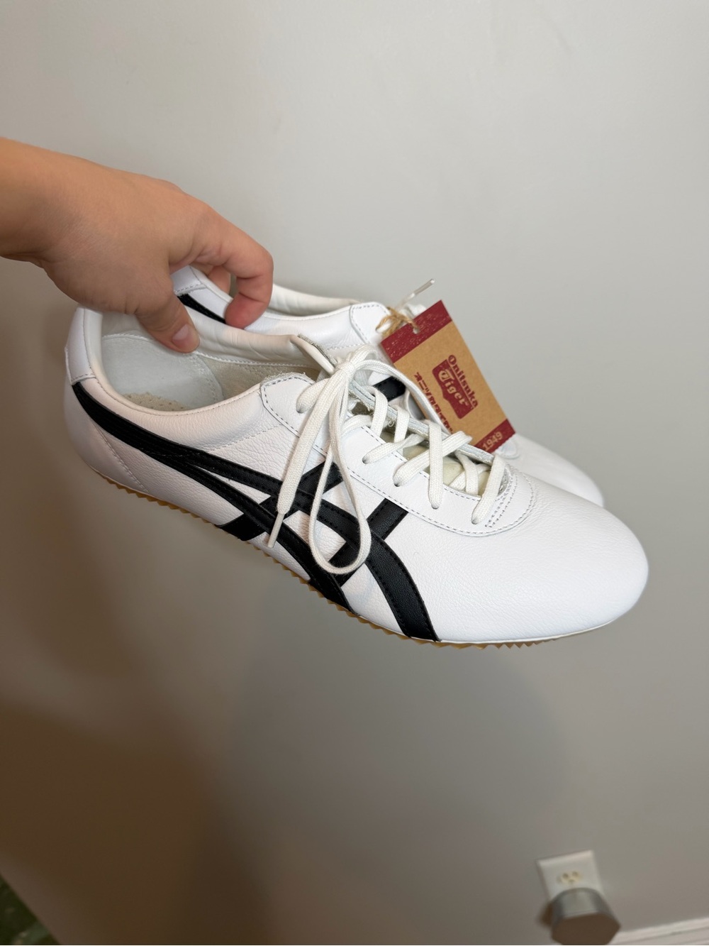 Onitsuka Tiger Tai Chi HL301 White Black Leather Shoes Mens 10.5 NWT